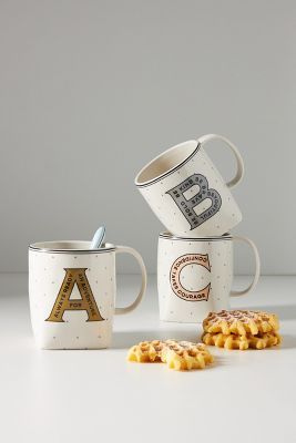 Drop Cap Monogram Mug | Anthropologie (US)