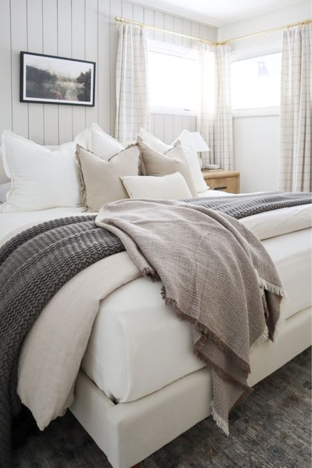 Neutral bedroom layers, bedding, home style  

#LTKstyletip #LTKunder100 #LTKhome