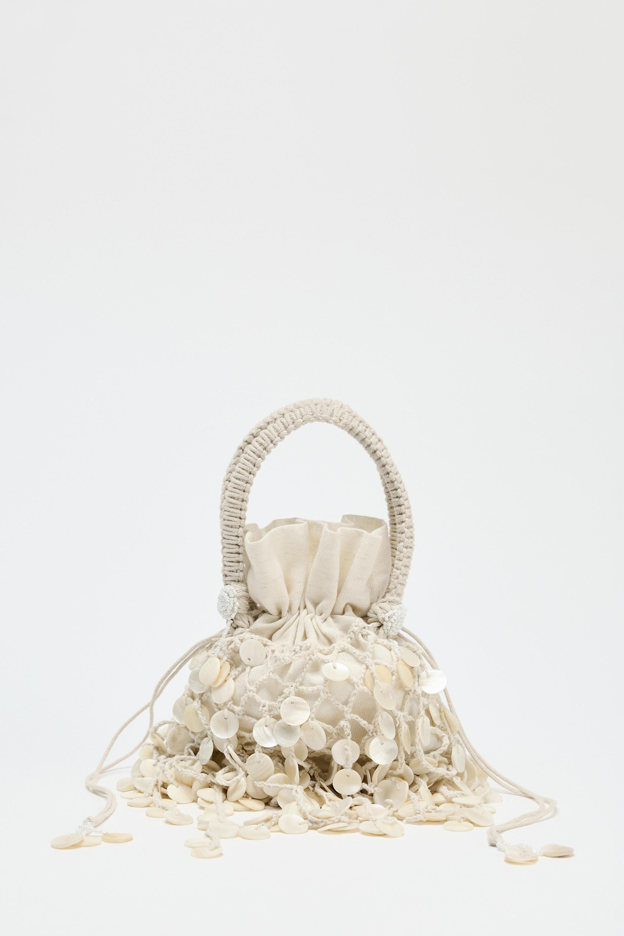 PEARLESCENT APPLIQUÉ HANDBAG | Zara UK