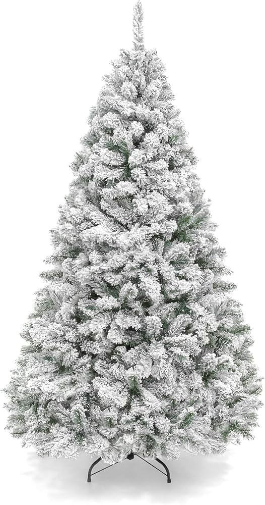Best Choice Products 7.5ft Premium Snow Flocked Artificial Holiday Christmas Pine Tree for Home, ... | Amazon (US)