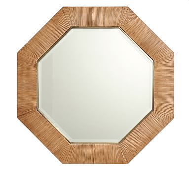 Sarah Bartholomew Octagonal Rattan Mirror | Pottery Barn (US)