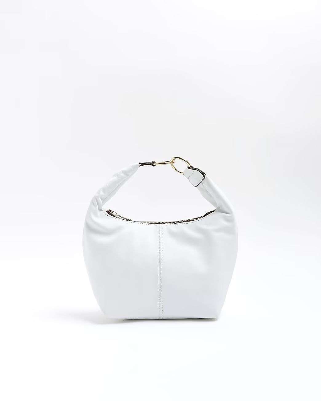 White leather grab bag | River Island (UK & IE)