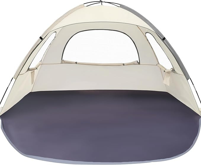 WhiteFang Beach Tent Anti-UV Portable Sun Shade Shelter for 3/4/6/8 Person, Extendable Floor with... | Amazon (US)