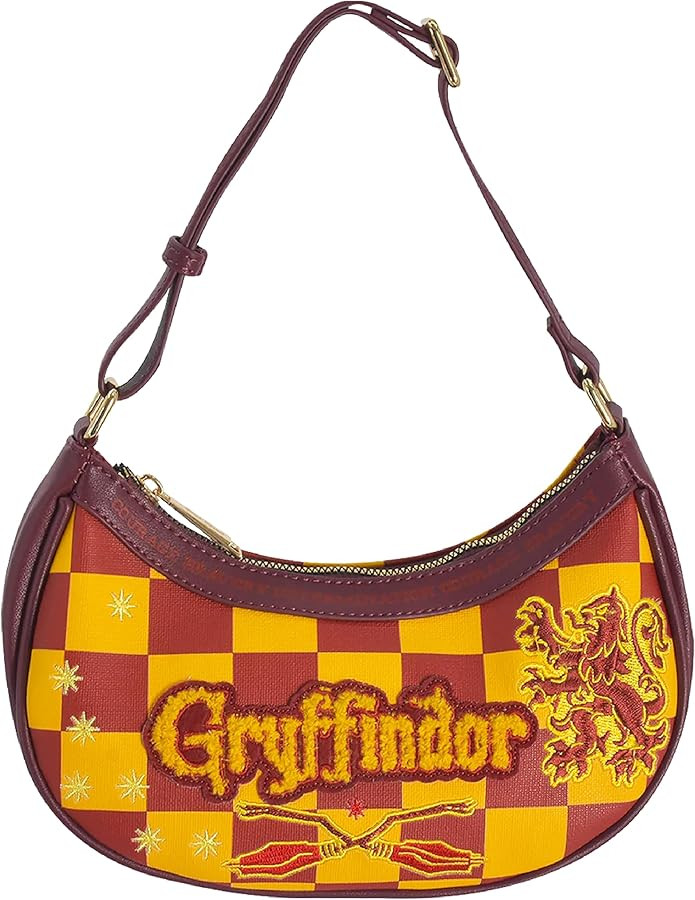 Fred Segal Harry Potter Shoulder Bag, Women's Checkered Mini Adjustable Crossbody Purse, Gryffind... | Amazon (US)