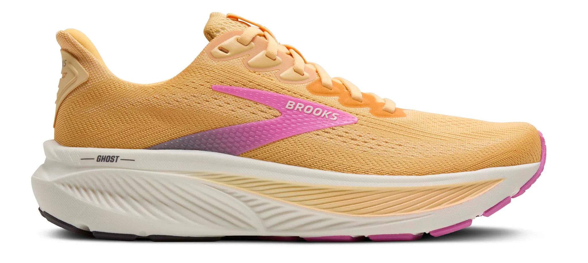 Women's Brooks Ghost 17 - Apricot / Grey / Pink, Size: 11, Medium | Footwear - Road Runner Sports | Road Runner Sports
