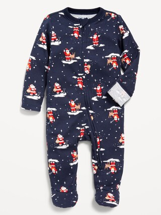 2-Way-Zip Printed Sleep &amp;amp; Play Footed One-Piece for Baby | Old Navy (US)