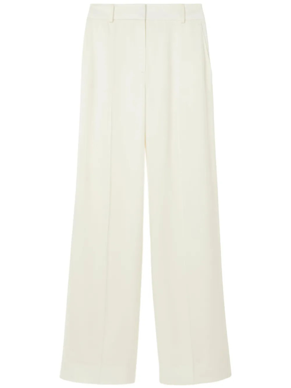 wide-leg satin-finish trousers | Farfetch Global