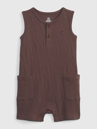 Baby Crinkle Gauze Shorty One-Piece | Gap (US)