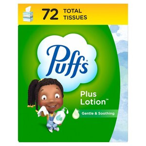 Puffs Plus Lotion Facial Tissues, 1 Mega Cube | CVS Health