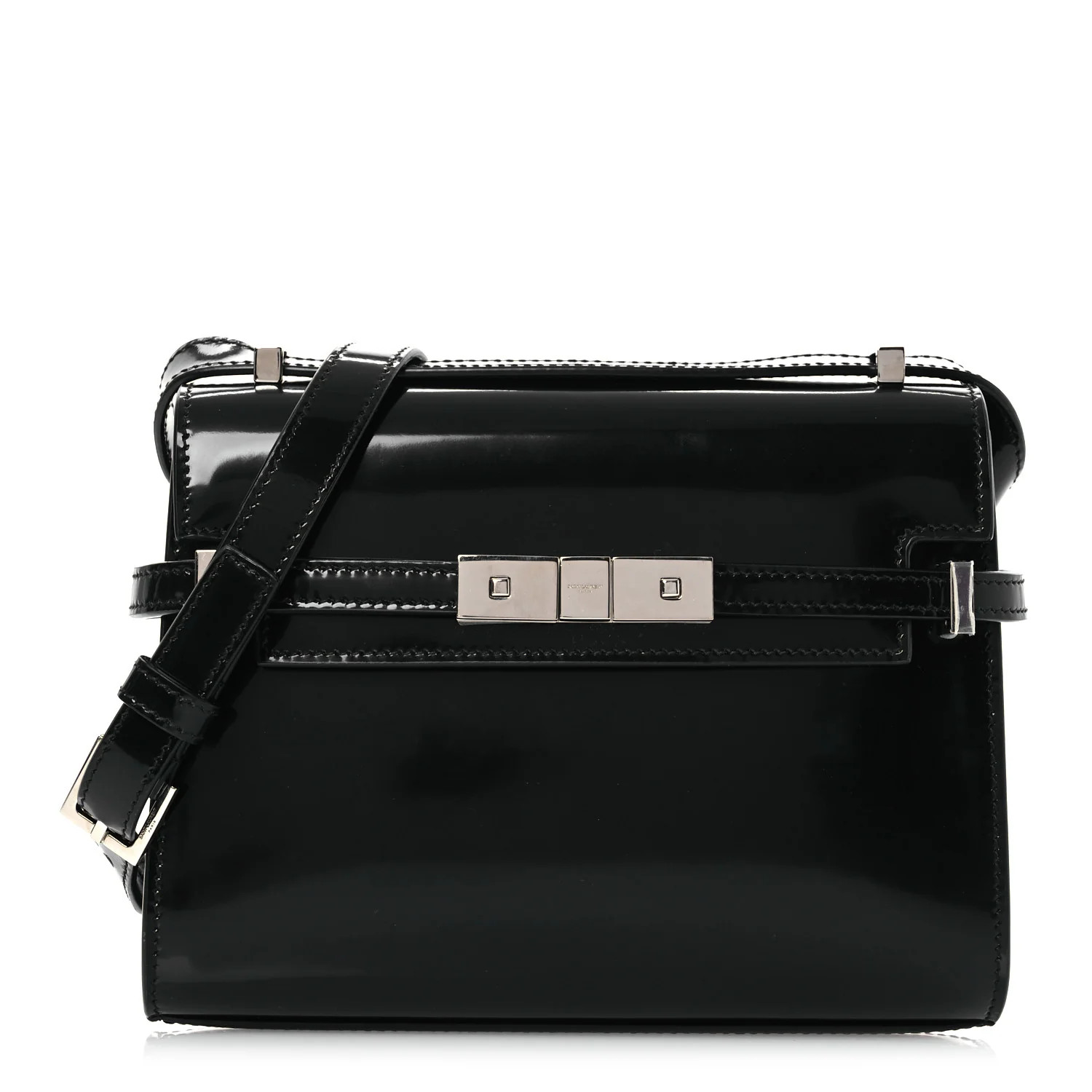 Saint Laurent Patent Mini Manhattan Shoulder Bag Black 1693131 | FASHIONPHILE (US)