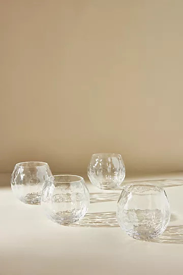 Cindy Pumpkin Stemless Glasses, Set of 4 | Anthropologie (US)