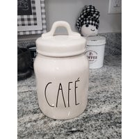 Rae Dunn ""Café"" White Small Canister Collection | Etsy (US)