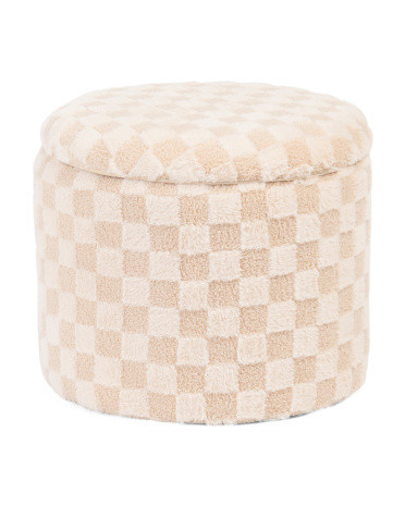 20x17 Storage Tonal Checkered Ottoman | Marshalls