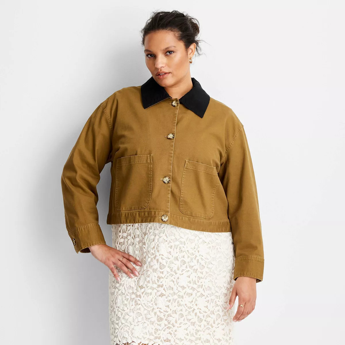 Women's Cropped Chore Jacket - Future Collective | Target