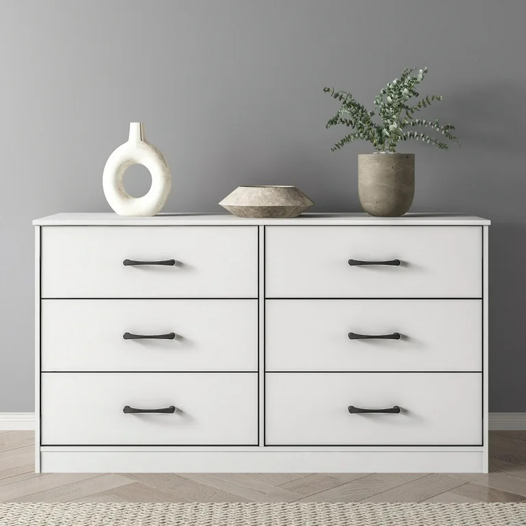 Mainstays Ardent 6 Drawer Dresser, 53.75" Wide, White | Walmart (US)