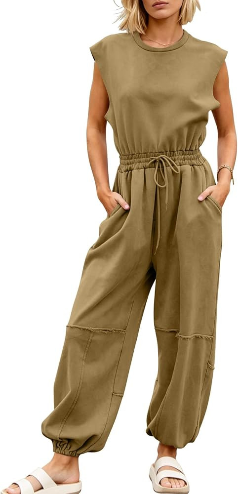 Kissonic Jumpsuits for Women Casual Romper One Piece Outfits with Pockets | Amazon (US)