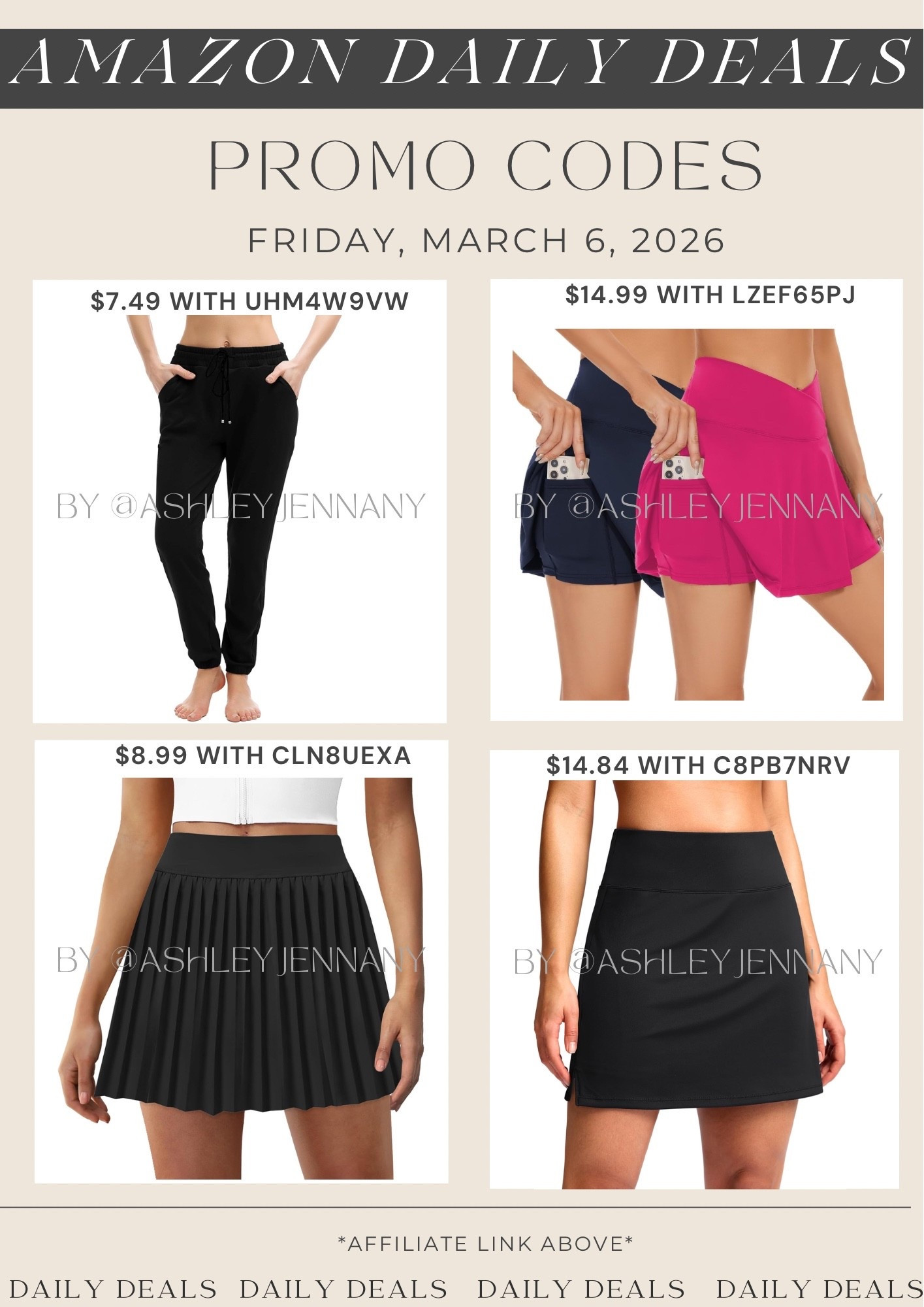 Amazon deals on joggers, tennis skirts and skorts 

#LTKSaleAlert #LTKMidsize #LTKActive