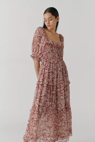 UO Katrina Tiered Maxi Dress | Urban Outfitters (US and RoW)