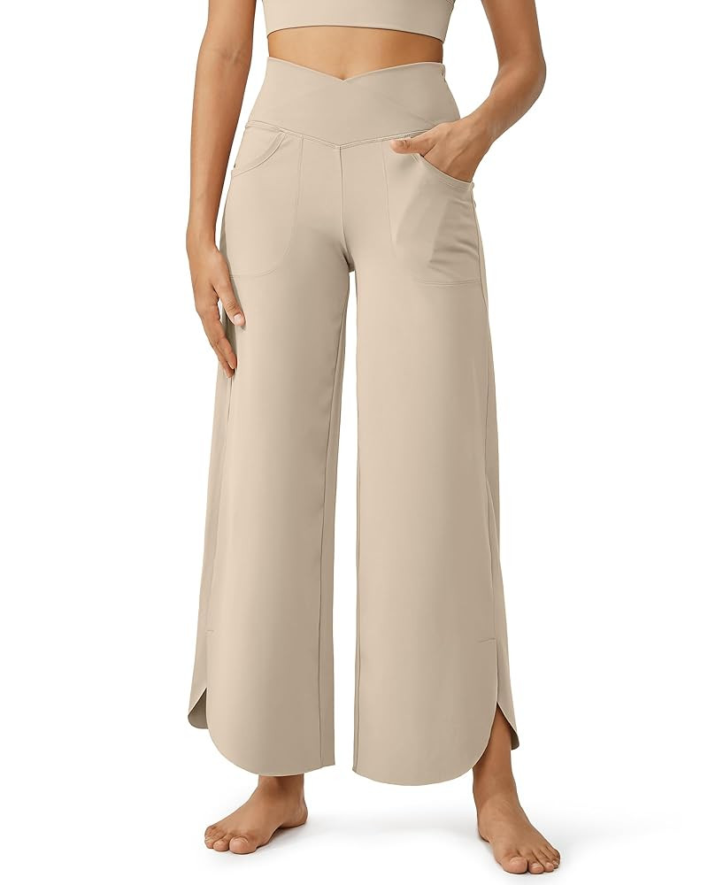 G4Free 25''/27''/29'' Wide Leg Pants for Women Loose Yoga Cross High Waist Dance Palazzo Casual P... | Amazon (US)