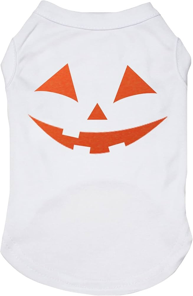 Petitebella Pumpkin Face Puppy Dog Shirt (White, Medium) | Amazon (US)