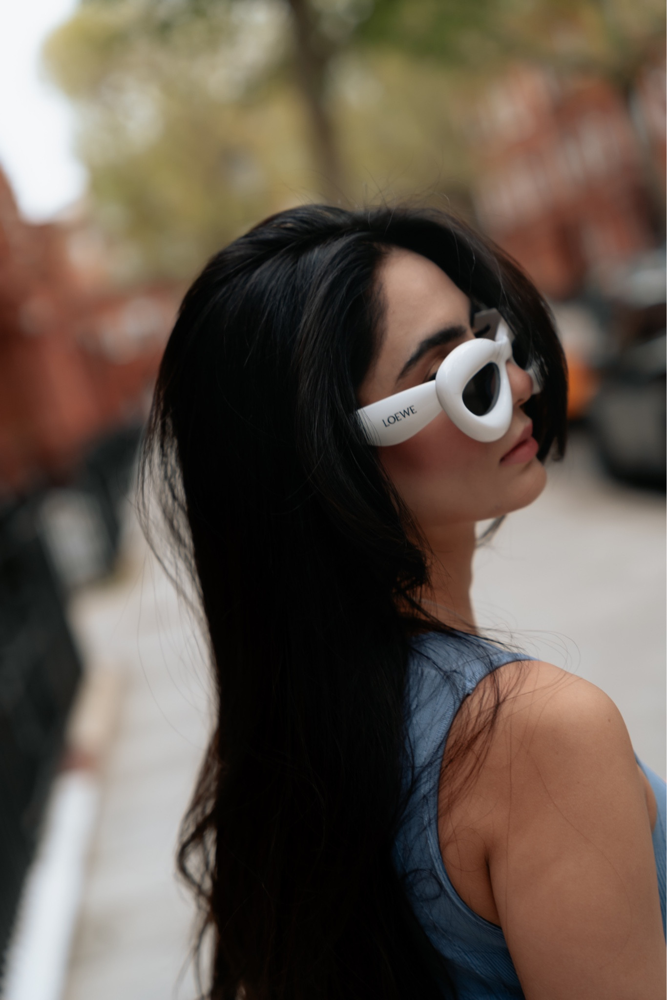 LOEWE inflated ブラック キャットアイ サングラス LOEWE 55MM