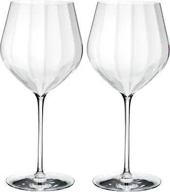Elegance Optic Big Red Set of 2 Lead Crystal Wine Glasses | Nordstrom