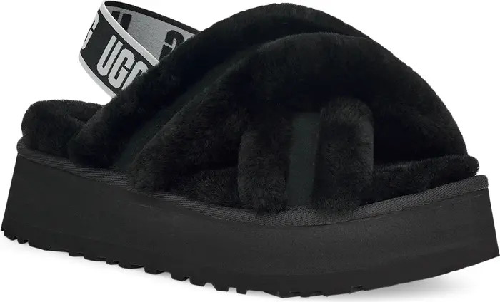 UGG® Disco Cross Genuine Shearling Slide | Nordstromrack | Nordstrom Rack