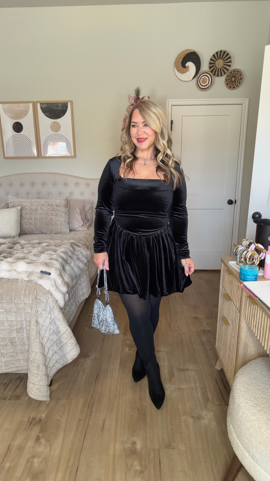 Size large in everything 

#LTKOver40 #LTKMidsize #LTKPetite