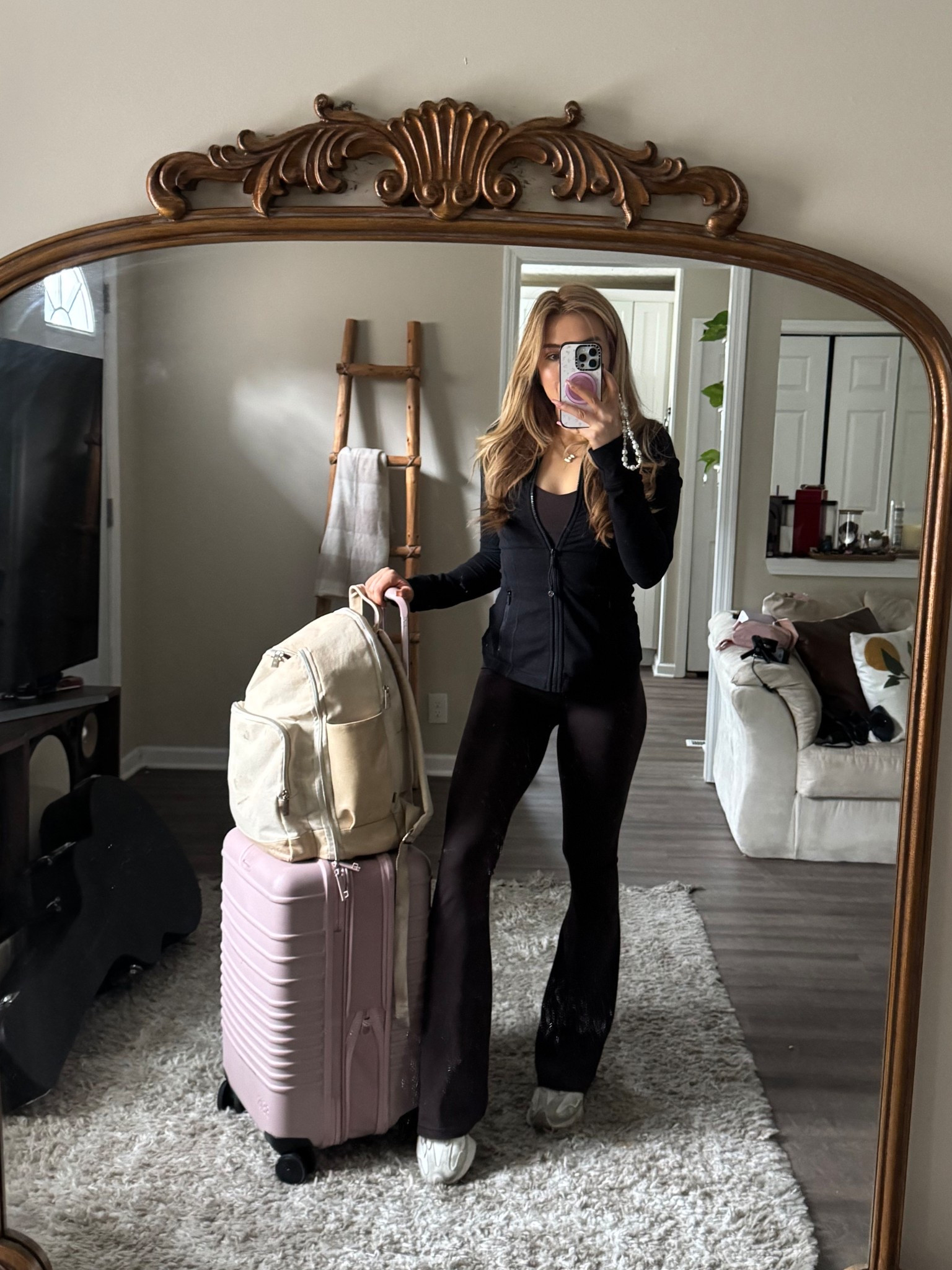 Travel ready! Wearing Aries set size small and Lululemon align jacket size 4. Road tripping with my base luggage and backpack.

#LTKActive #LTKTravel #LTKFestival