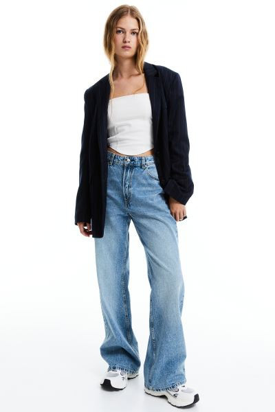 Wide High Jeans - Light denim blue - Ladies | H&M US | H&M (US + CA)