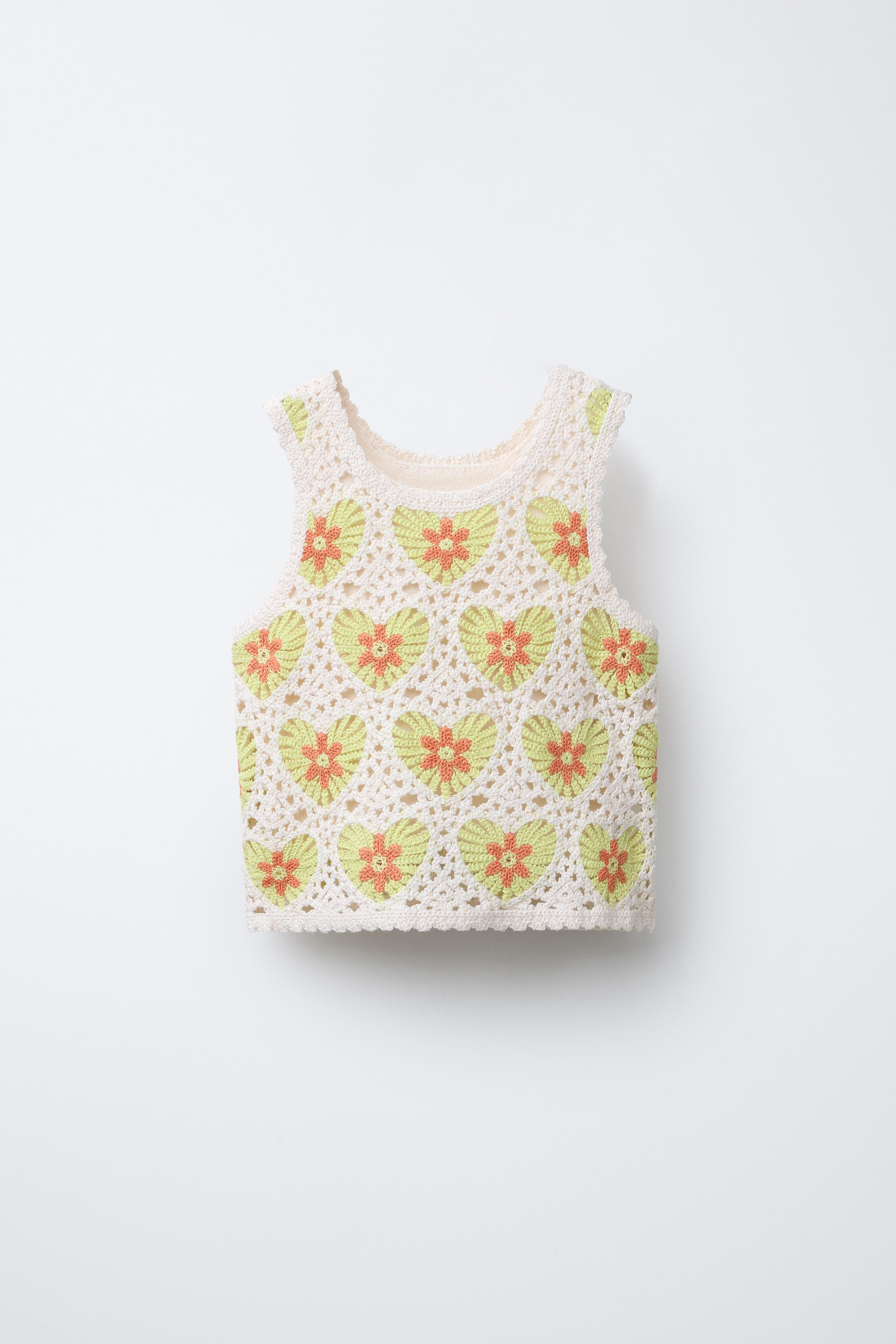 CROCHET KNIT TOP | Zara US