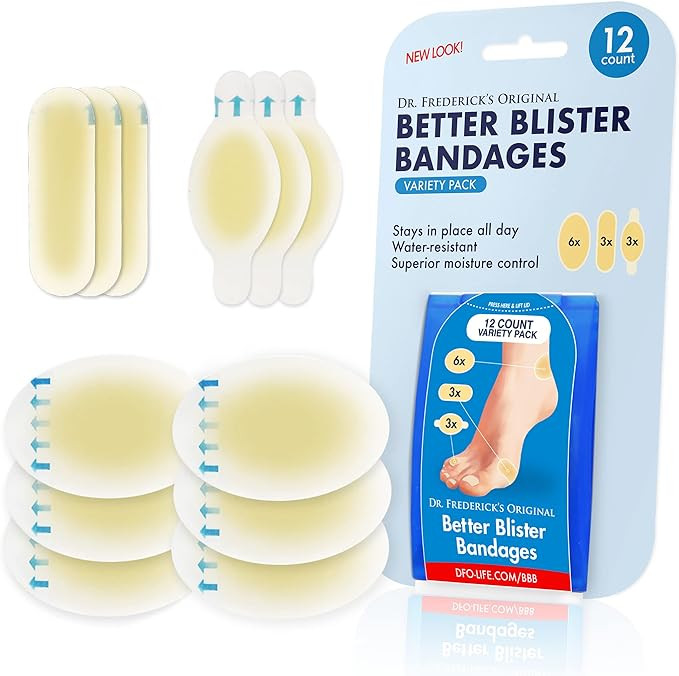 Dr. Frederick's Original Better Blister Bandages - 12 ct Variety - Water Resistant Hydrocolloid B... | Amazon (US)