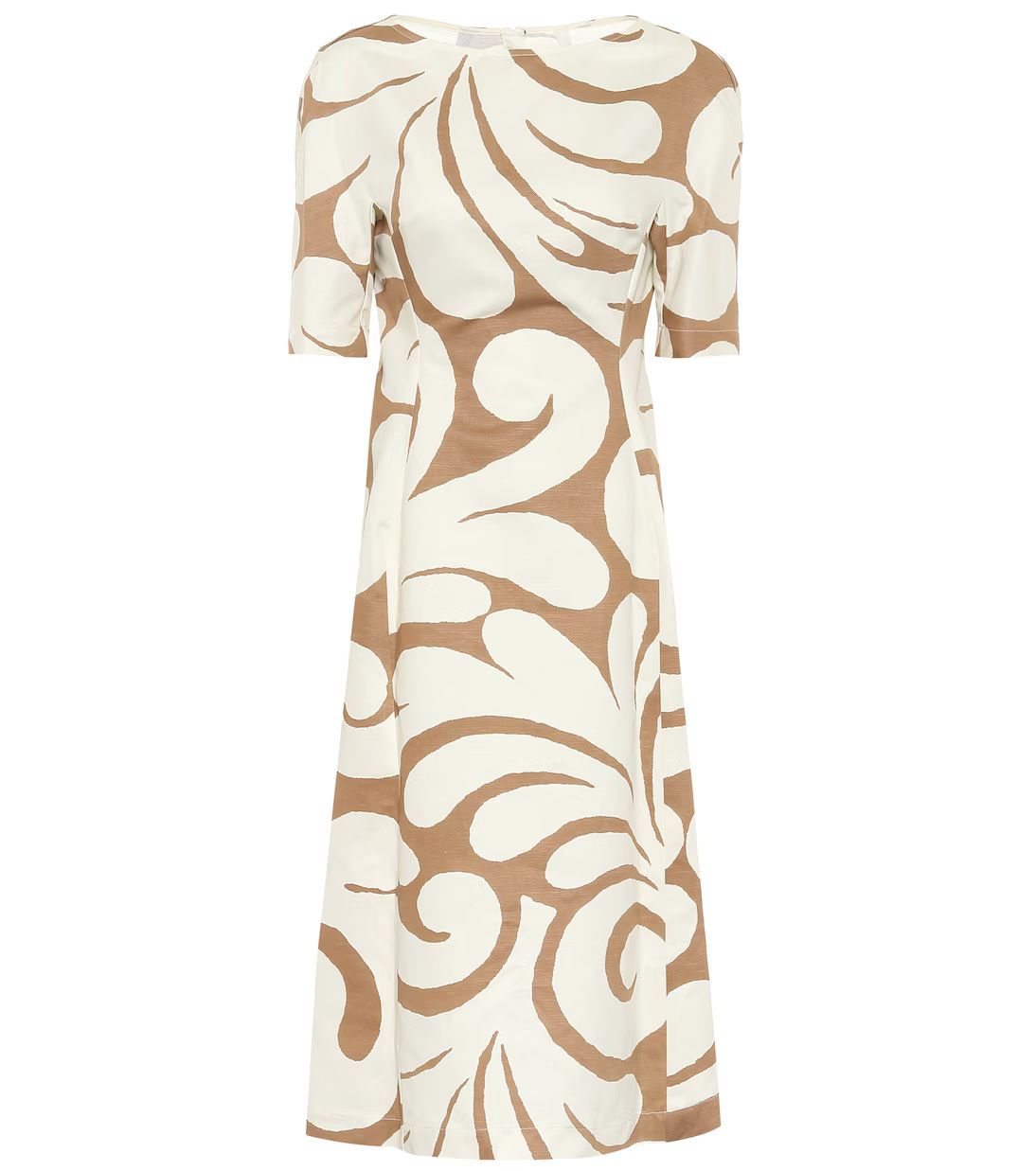 Printed cotton and linen midi dress | Mytheresa (DACH)