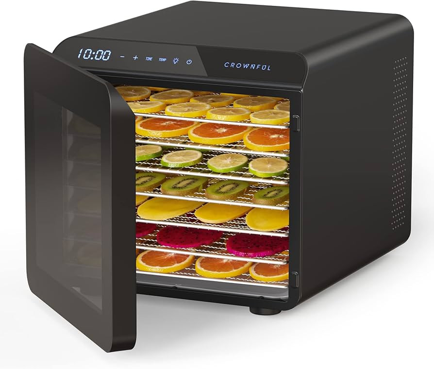CROWNFUL Food Dehydrator Machine, 7 Stainless Steel Trays, Dryer for Jerky, Vegetable, Fruit, Mea... | Amazon (US)