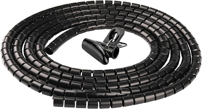 Cable Sleeve Organizer 118Inch Coiled Tube Sleeve Cable Management Sleeve for Home Office PC TV B... | Amazon (US)