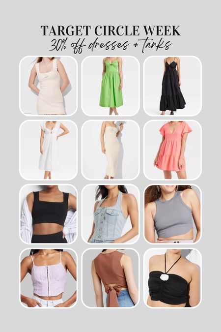Target circle week sale starts 4/7 30% off women’s tanks & dresses 
Maxi dress
Midi dress 
Halter top 
Denim top 
Summer dress 
Beach dresses 
Vacation fashion 

#LTKstyletip #LTKsalealert #LTKxTarget