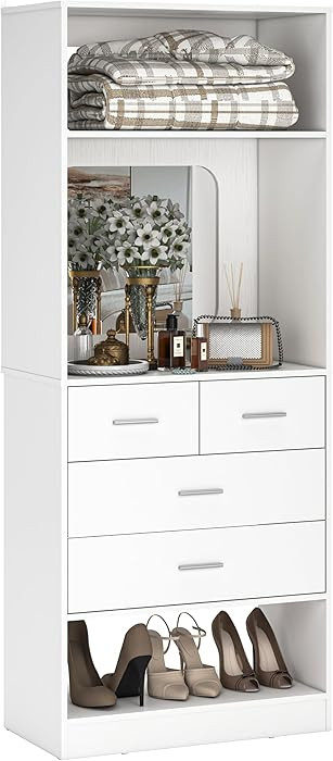 Unikito 25" Closet System with Drawers, 2FT Freestanding Closets Organizer with Storage Shelves a... | Amazon (US)