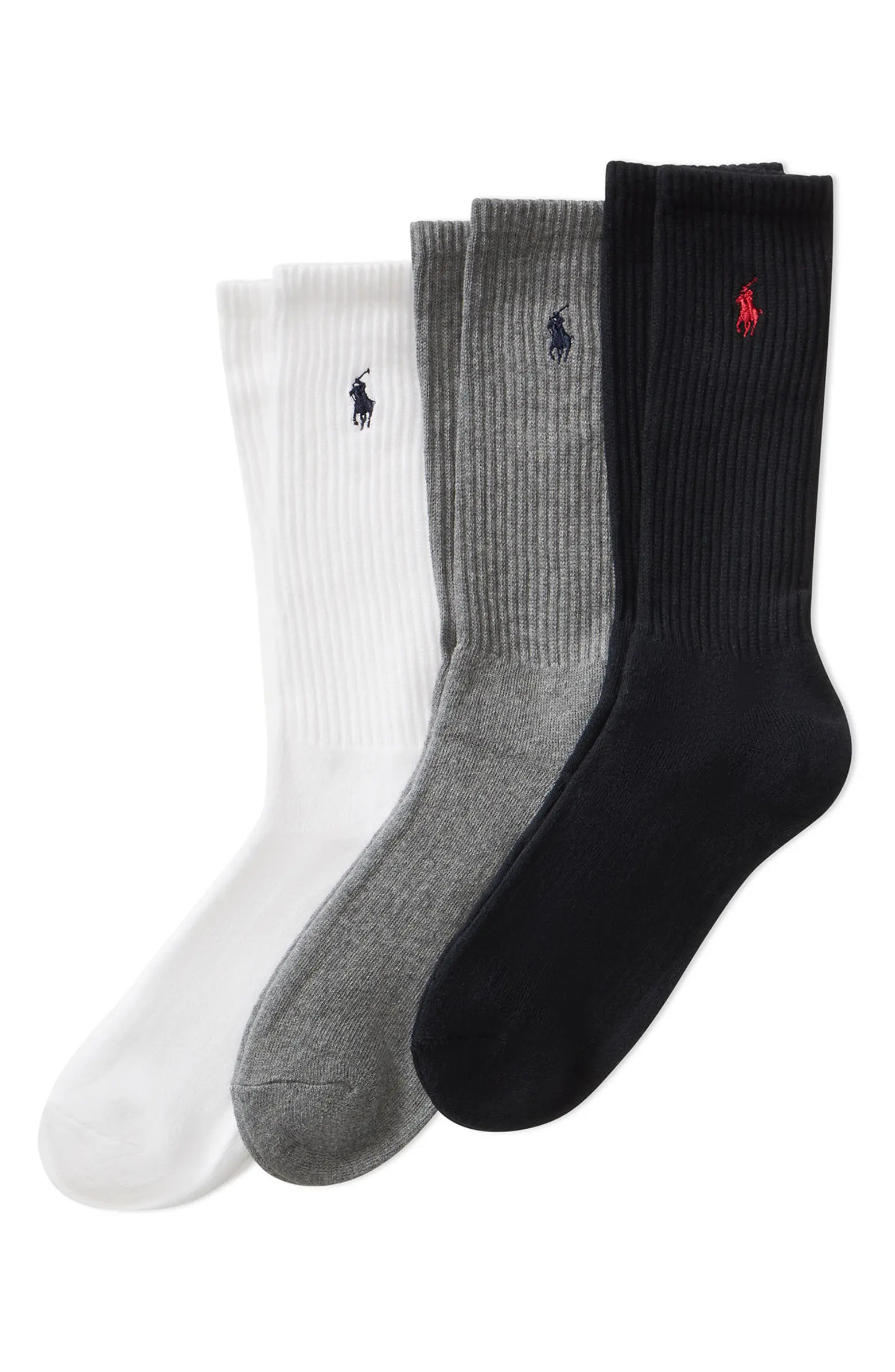 Polo Ralph Lauren Assorted 3-Pack Crew Socks | Nordstrom | Nordstrom