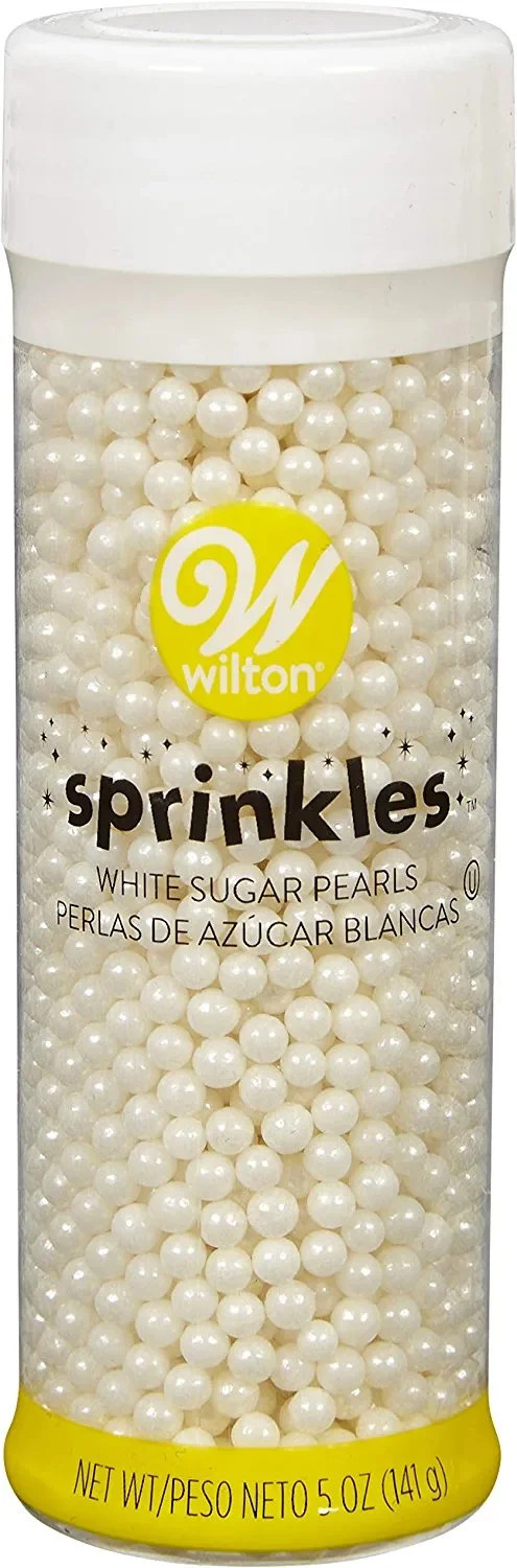 Wilton White Sugar Pearl Sprinkles for Cakes and Icing Decoration 5 oz. | Walmart (US)