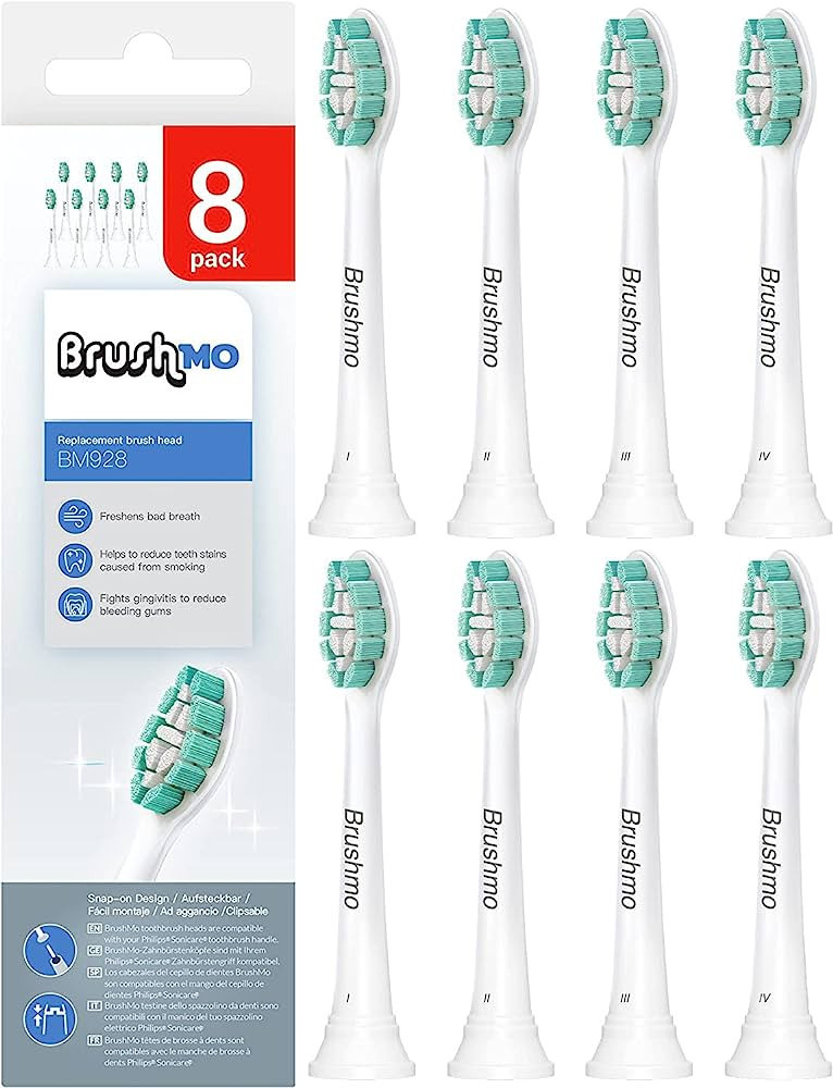 Brushmo Replacement Toothbrush Heads Compatible with Sonicare Electric Toothbrush 8 Pack | Amazon (US)
