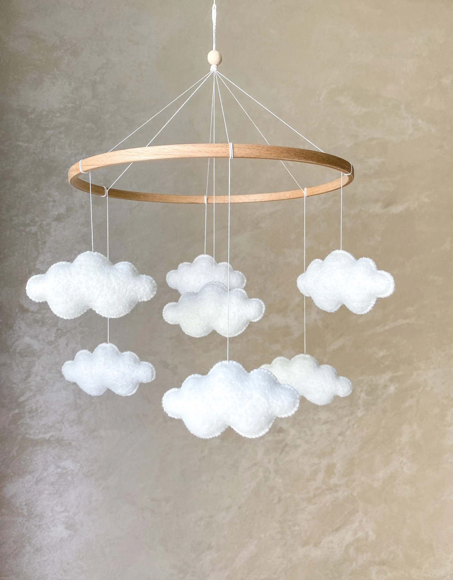 Felt Cloud Baby Mobile Cloud Crib Mobile Nursery Decor - Etsy | Etsy (US)