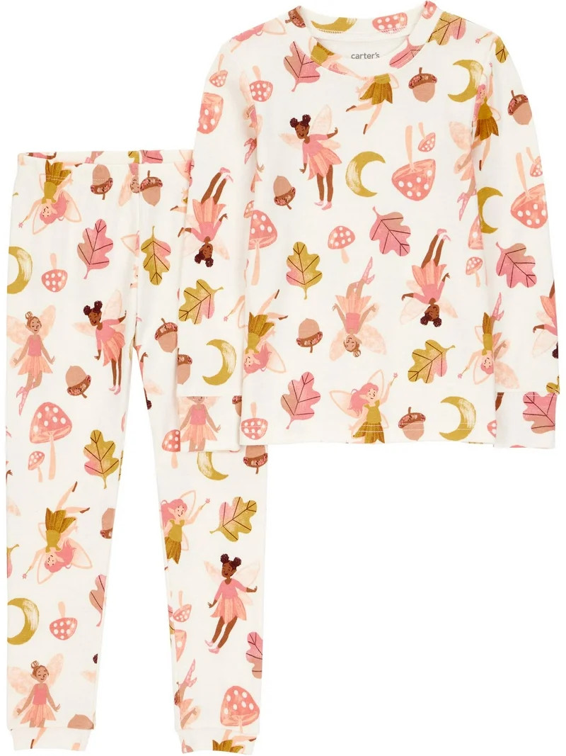 Carter's Child of Mine Toddler Boys or Girls Long Sleeve Top and Pants Pajama Set, 2-Piece, Sizes... | Walmart (US)