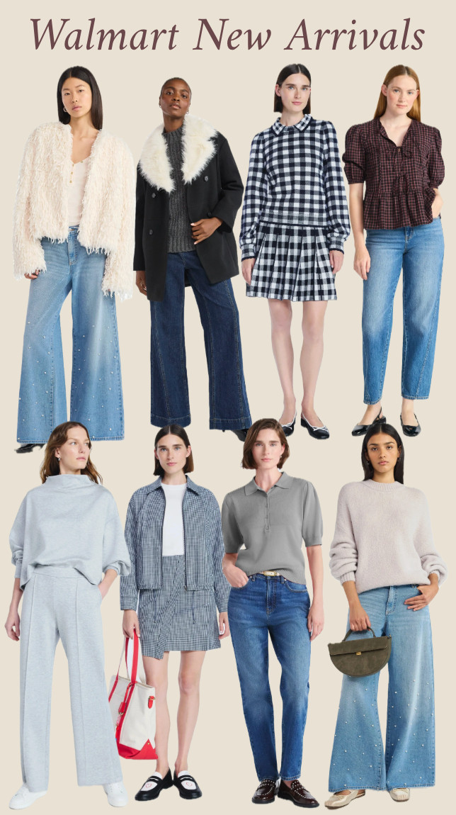 Wide leg jeans revolve dupe Abercrombie dupe Anthropologie dupe Walmart dupe rhinestone jeans plaid skirt plaid skort mock neck sweatshirt vuori dupe varley dupe Alo dupe collared shirt workwear collared polo collared sweater faux fur jacket faux fur coat 70s style Walmart fashion winter outfit winter style winter workwear plaid shirt puff sleeve shirt plaid shirt chic look chic outfit 
 

#LTKOver40 #LTKootd #LTKWorkwear