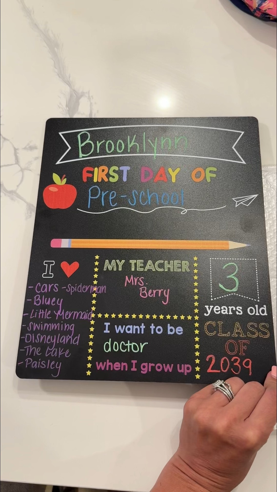 First Day of School and Last Day of School sign. I love how this is reversible and can be used for both  

#LTKFamily #LTKFindsUnder100 #LTKKids