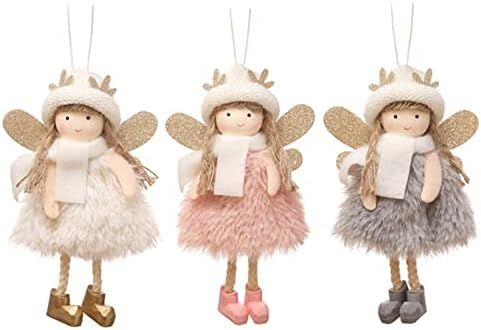 3pcs Christmas Angel Doll Decoration, Christmas Tree Hanging Ornaments, Thanksgiving Day Birthday... | Amazon (US)