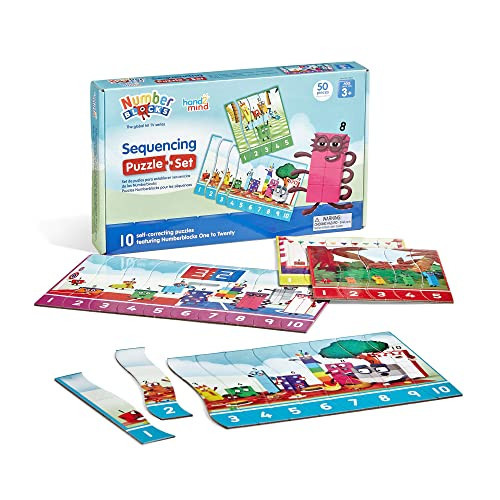 hand2mind Numberblocks Sequencing Puzzle Set, ﻿Sequence Cards, Matching Game, Math Toys, Toddler Educational Toys, Preschool Learning Activities, Kids Birthday Gifts, Easter Basket Stuffers for Kids | Amazon (US)