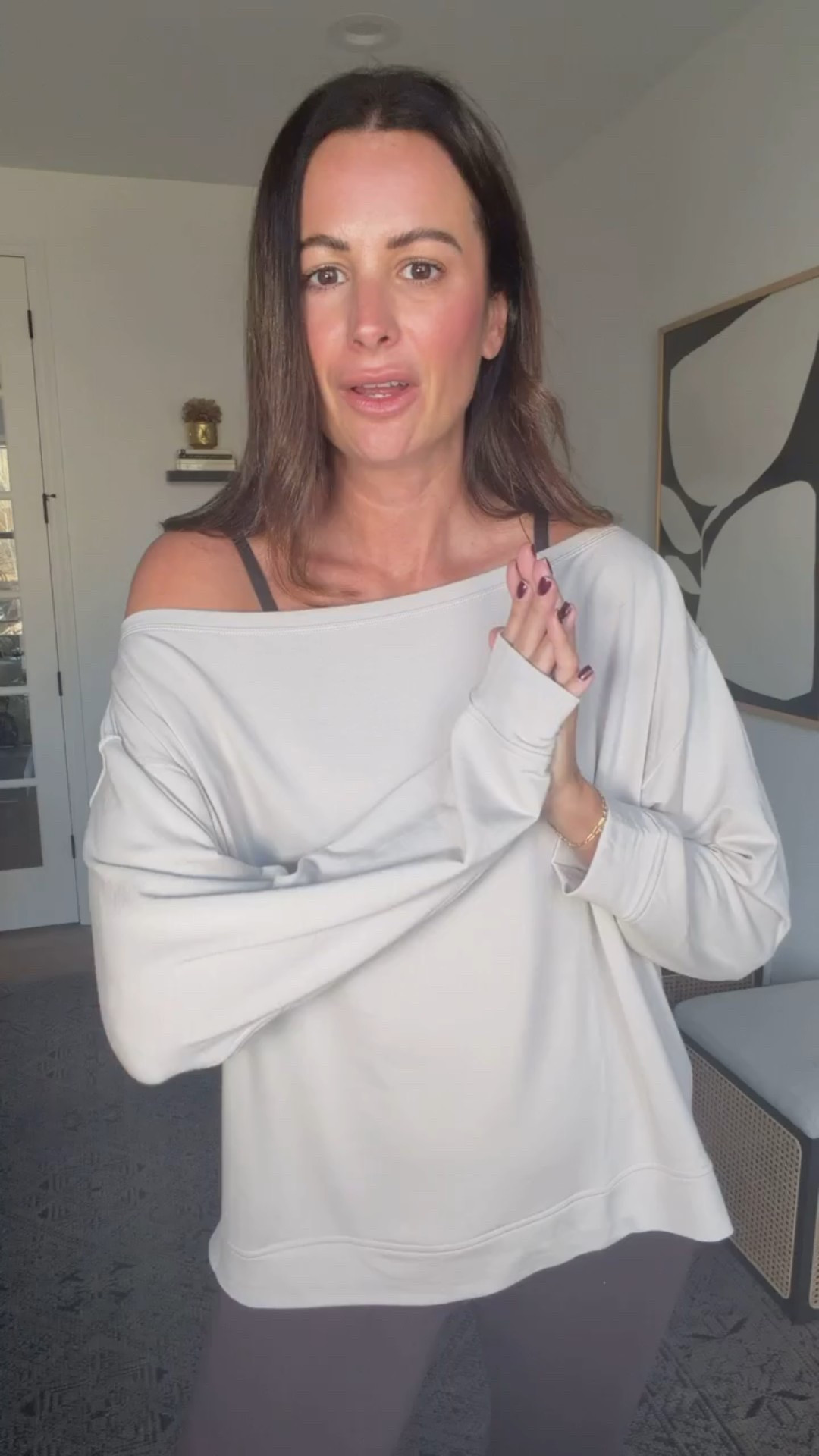 This Lululemon top is still on sale! It comes in ivory, ash grey, and pink! All are such great colors and this is going to be the most comfortable top you have ever worn! 

#LTKSaleAlert #LTKFindsUnder100 

#LTKHoliday #LTKFindsUnder50 #LTKActive