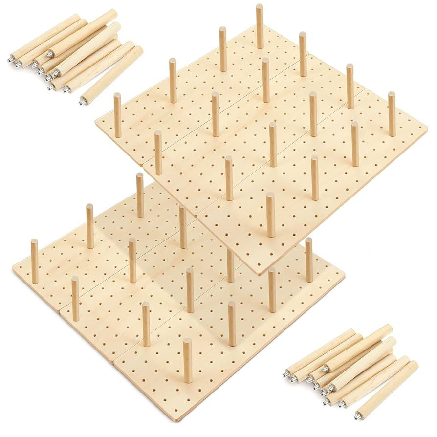 Kigley 6 Pcs Wood Pegboard Drawer Organizer with 48 Pegs Wood Peg Board System Peg Drawer Organiz... | Amazon (US)