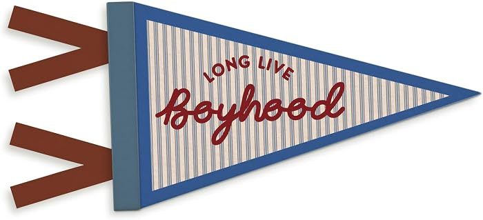 Long Live Boyhood Banner Boy Room Decor, Vintage Boyhood Pennant Felt Banner Nursery Playroom Wal... | Amazon (US)