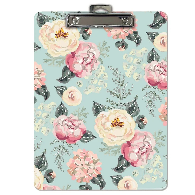 Fashion Clipboard, Floral Design, Standard A4 Letter Size, 12.5" x 9", Wooden Clipboard, Low Prof... | Walmart (US)